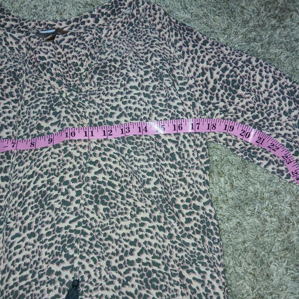 Boho leopard print‎ peasant blouse - Picture 4 of 5